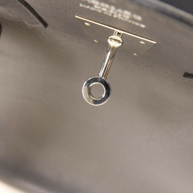 HERMES Swift皮革Birkin 30銀扣手挽袋Graphite-10
