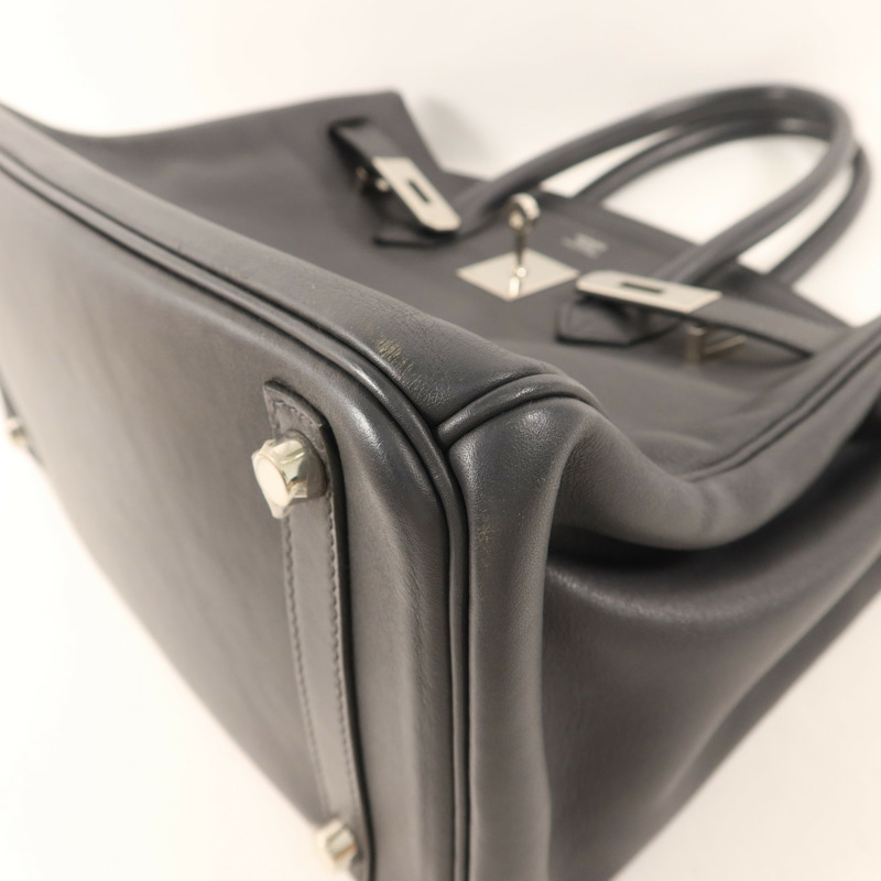HERMES Swift皮革Birkin 30銀扣手挽袋Graphite-13