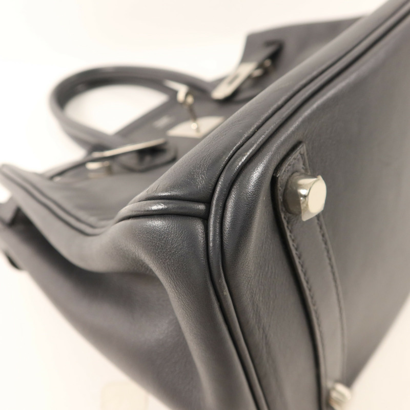 HERMES Swift皮革Birkin 30銀扣手挽袋Graphite-14