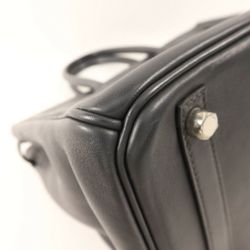 HERMES Swift皮革Birkin 30銀扣手挽袋Graphite-16