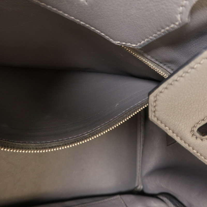 HERMES Swift皮革Birkin 30銀扣手挽袋Graphite-19