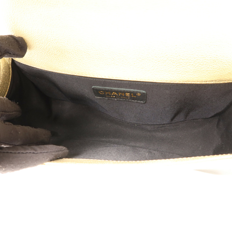 CHANEL 牛皮皮革Boy 25金扣鏈帶肩背袋-4