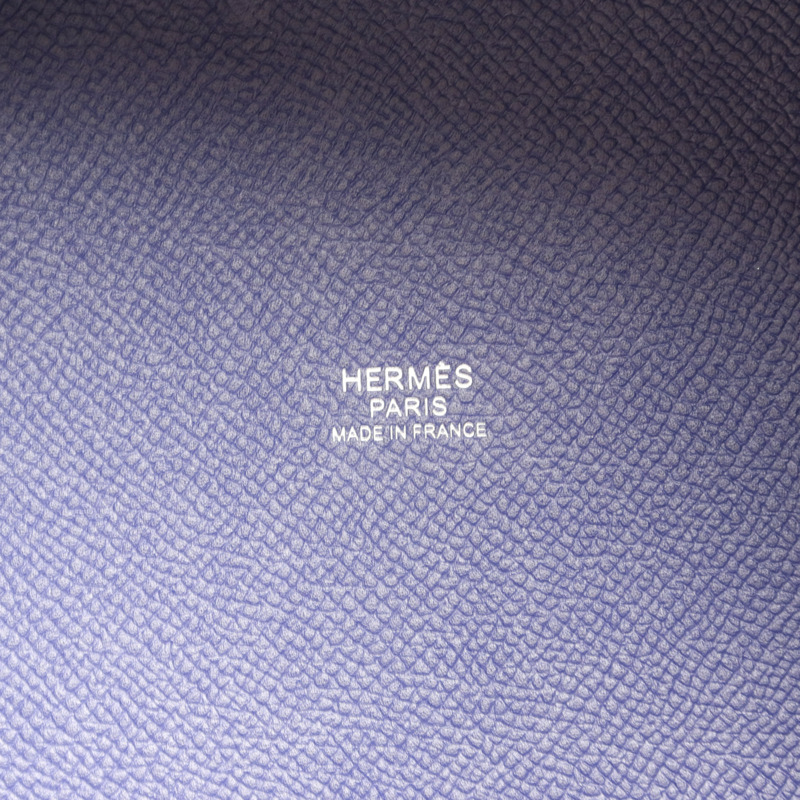 HERMES Epsom皮革Picotin Lock 18銀扣手挽袋Bleu Encre-5