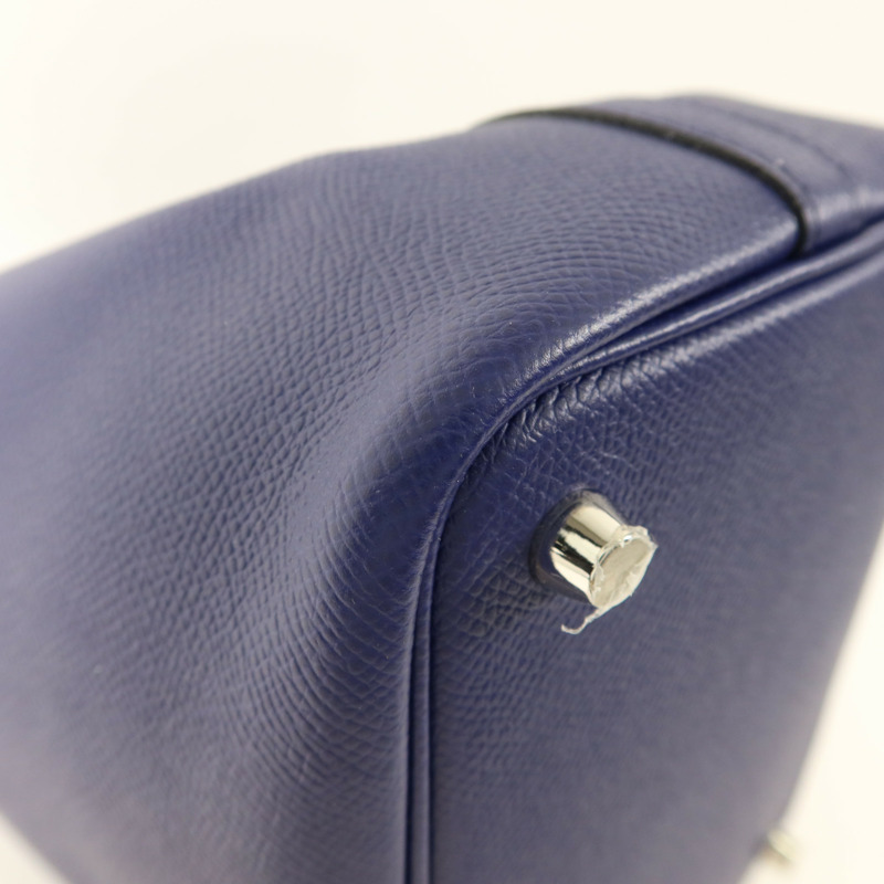 HERMES Epsom皮革Picotin Lock 18銀扣手挽袋Bleu Encre-11