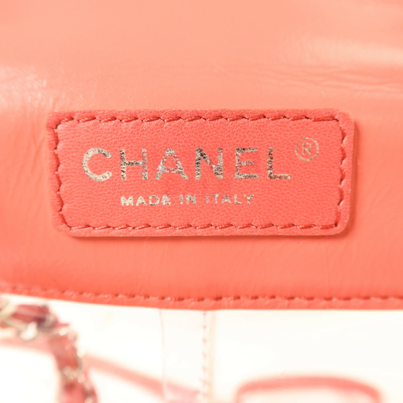 CHANEL 牛皮皮革/PVC Matelasse Backpack銀扣背包-6