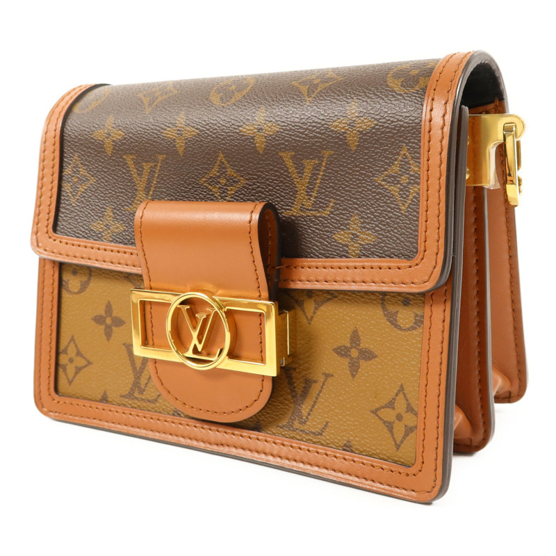 LOUIS VUITTON Monogram Reverse Mini Dauphine金扣肩背袋-2