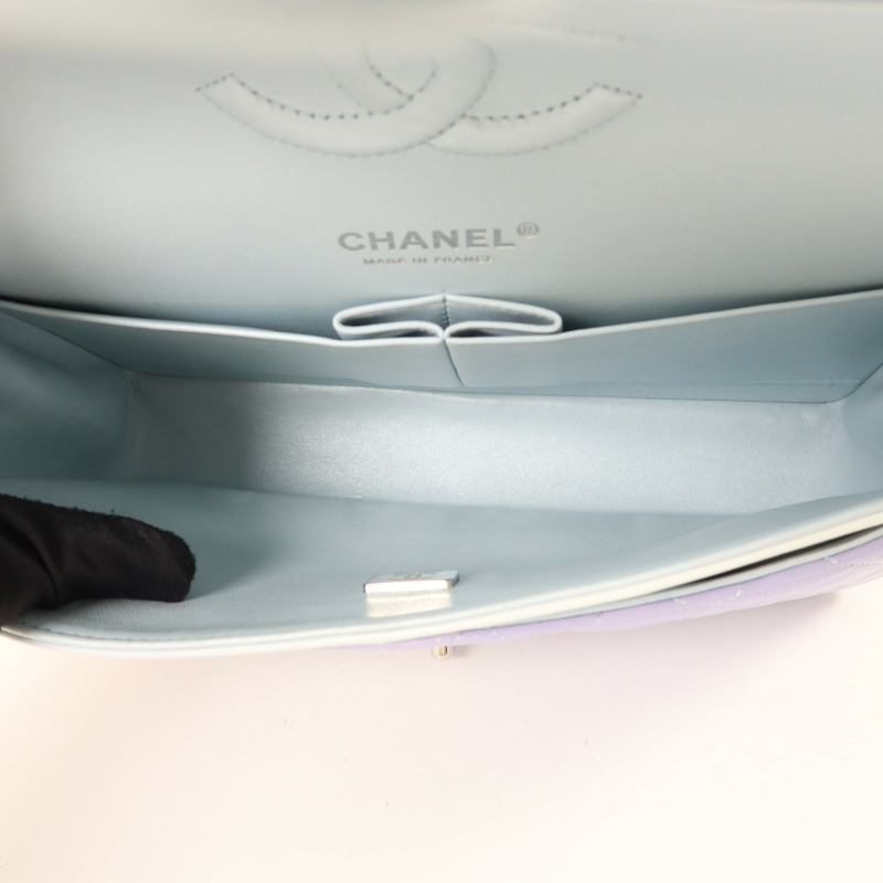 CHANEL 牛皮皮革Classic 25銀扣鏈帶肩背袋-4