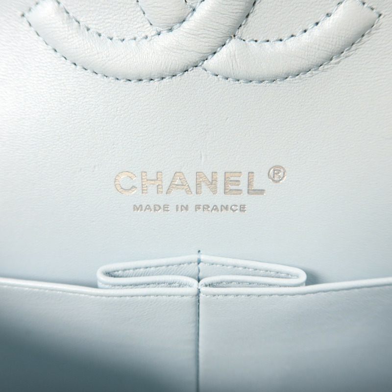 CHANEL 牛皮皮革Classic 25銀扣鏈帶肩背袋-5