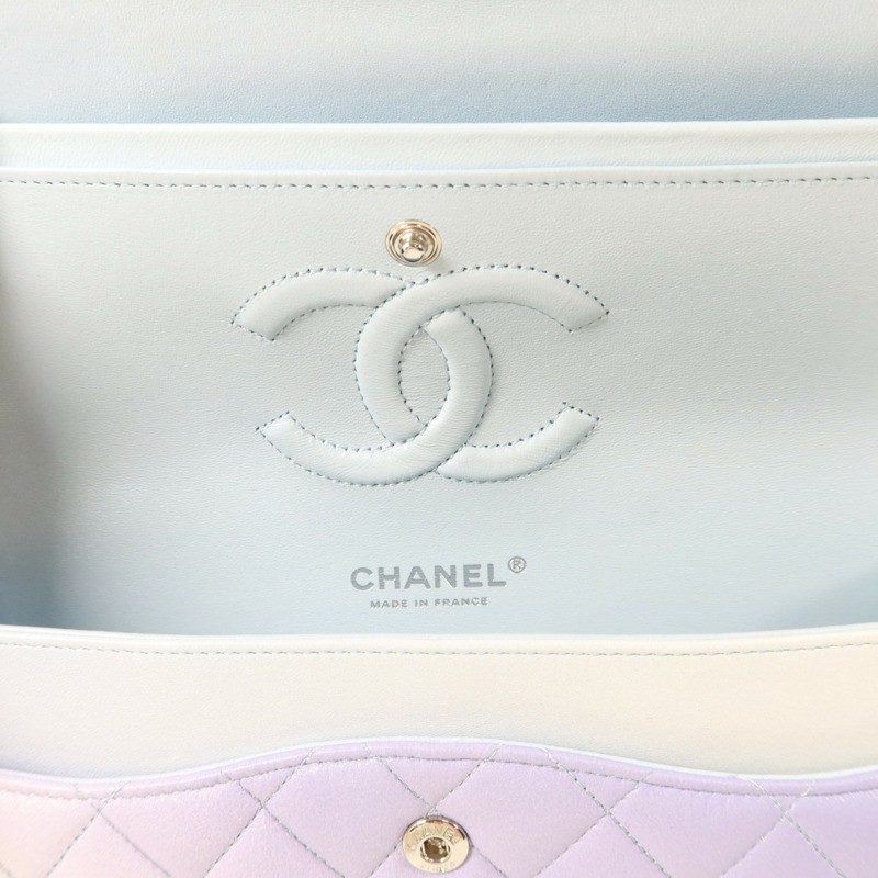 CHANEL 牛皮皮革Classic 25銀扣鏈帶肩背袋-11