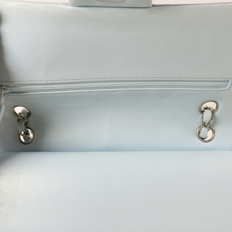 CHANEL 牛皮皮革Classic 25銀扣鏈帶肩背袋-12