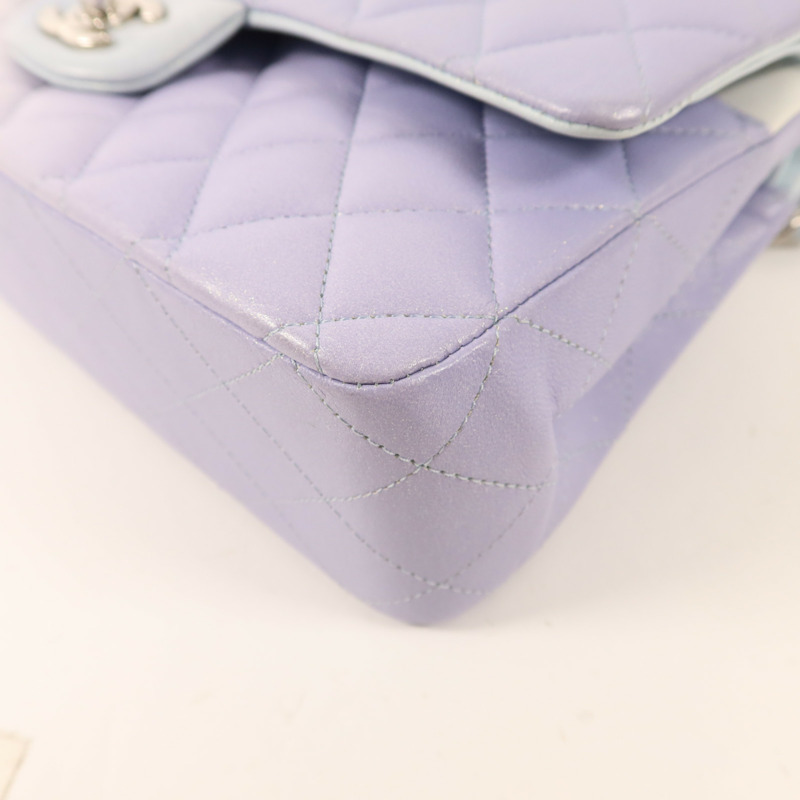 CHANEL 牛皮皮革Classic 25銀扣鏈帶肩背袋-13