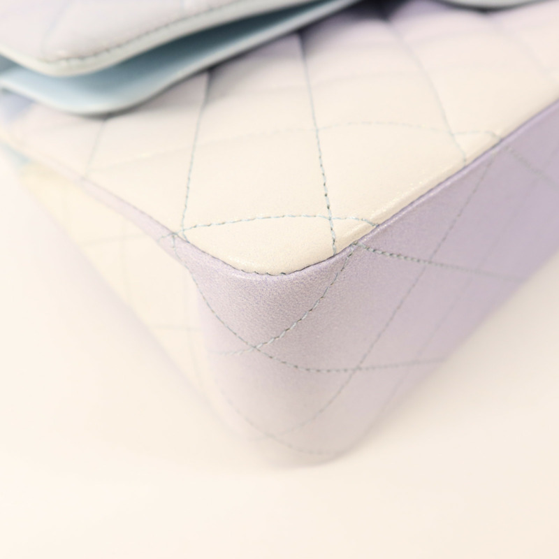 CHANEL 牛皮皮革Classic 25銀扣鏈帶肩背袋-14