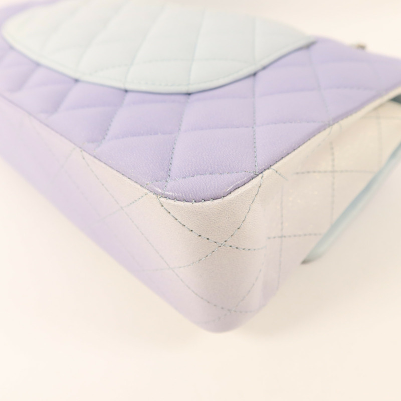 CHANEL 牛皮皮革Classic 25銀扣鏈帶肩背袋-15