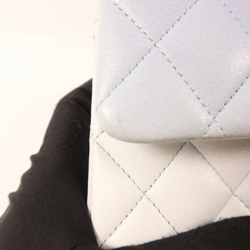 CHANEL 牛皮皮革Classic 25銀扣鏈帶肩背袋-17