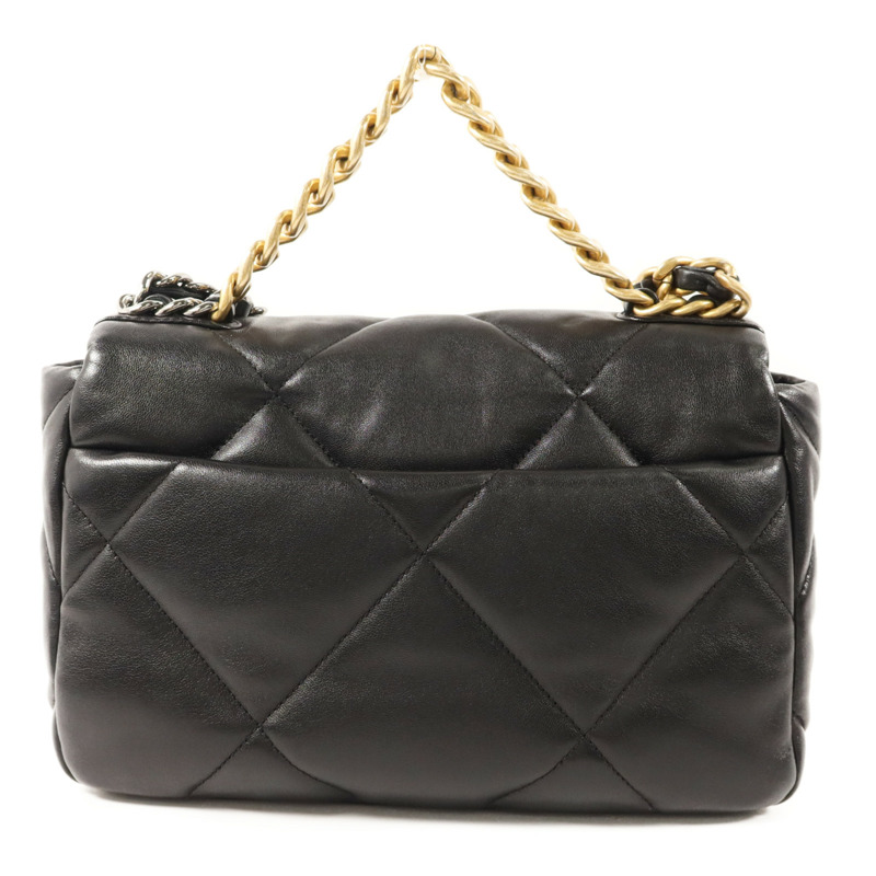 CHANEL 羊皮皮革Chanel 19 Small金扣手挽肩背兩用袋-1