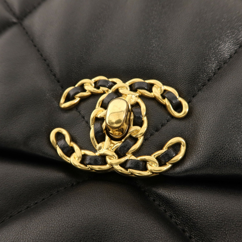 CHANEL 羊皮皮革Chanel 19 Small金扣手挽肩背兩用袋-9