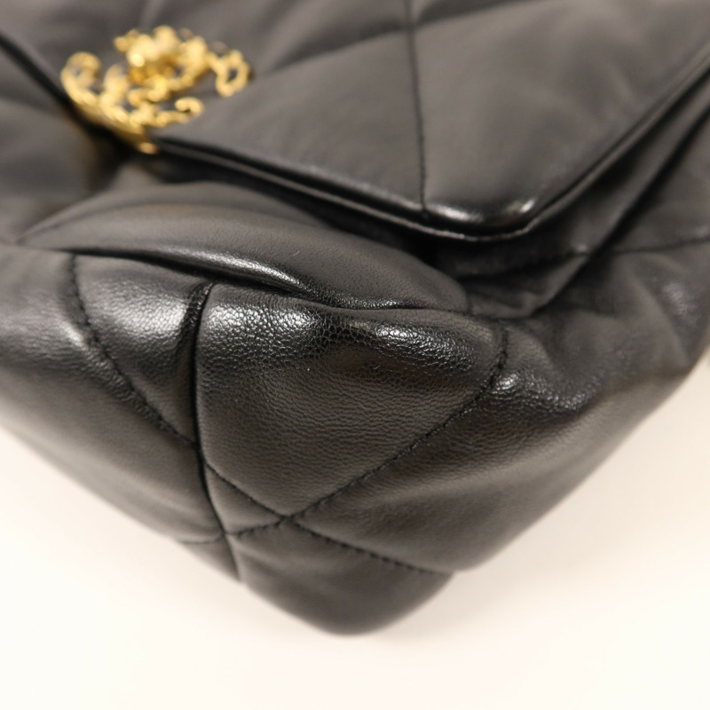 CHANEL 羊皮皮革Chanel 19 Small金扣手挽肩背兩用袋-12