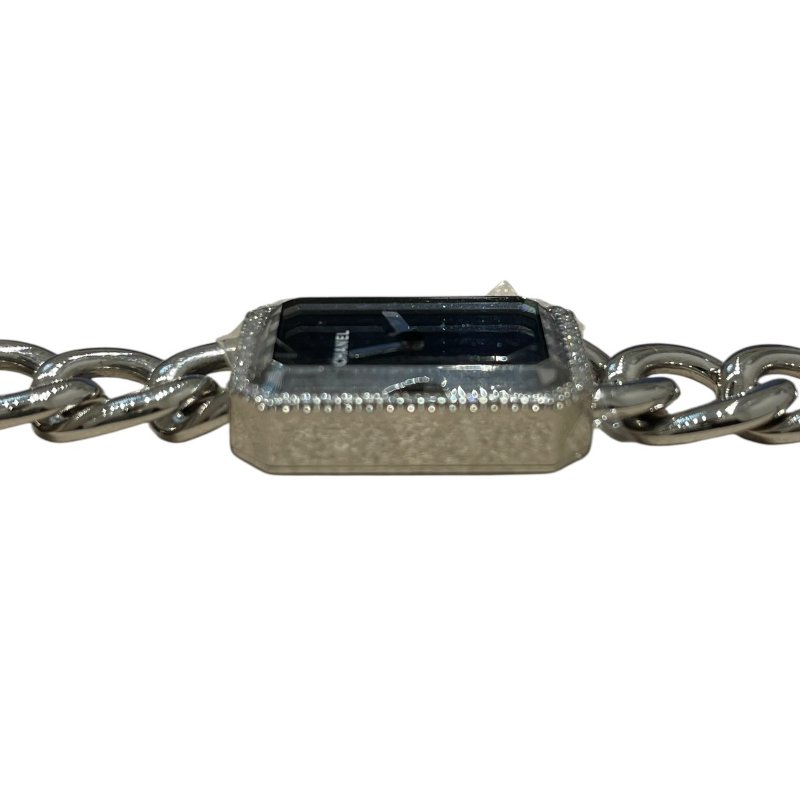 CHANEL 香奈兒 H3252 PREMIERE 鑽石方糖錶 首映錶 黑色錶盤 銀色-4