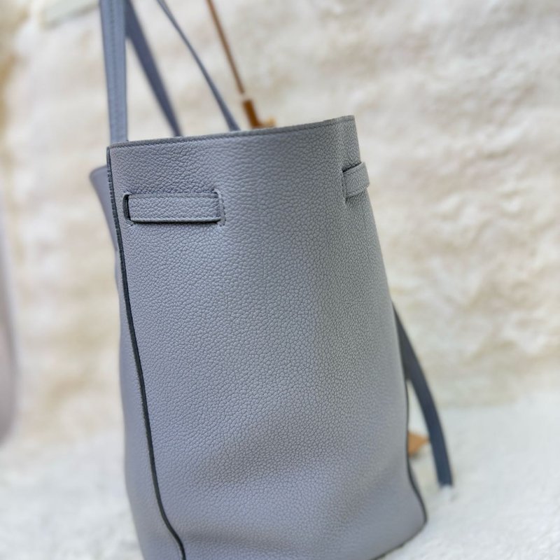 CELINE Cabas Phantom 灰色 荔枝牛皮 小號 托特包-2