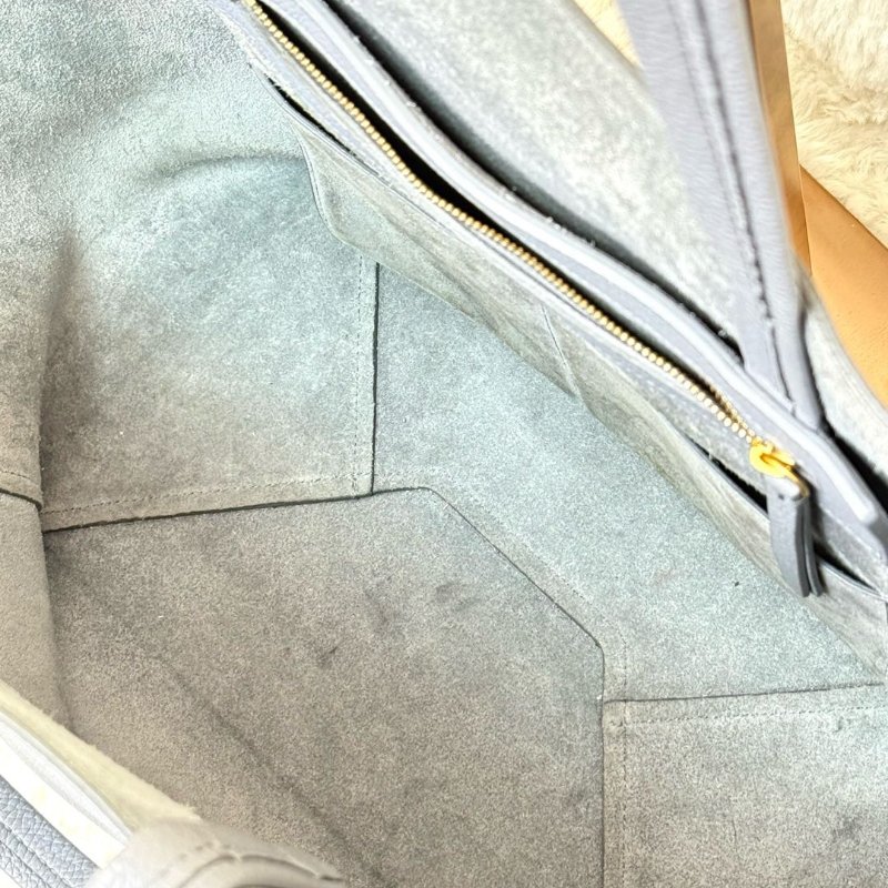 CELINE Cabas Phantom 灰色 荔枝牛皮 小號 托特包-5