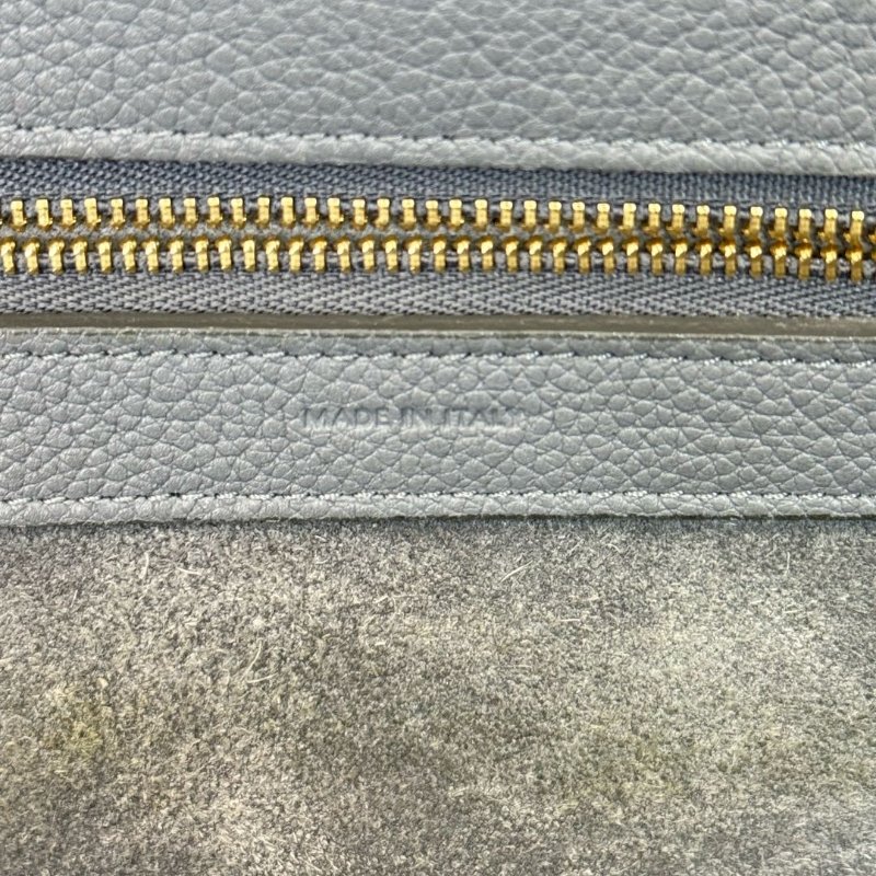 CELINE Cabas Phantom 灰色 荔枝牛皮 小號 托特包-6