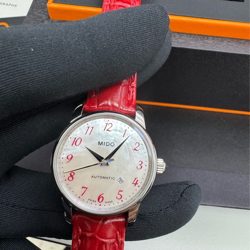 mido 瑞士錶 機械錶 迷你尺寸 紅色稀有款-0