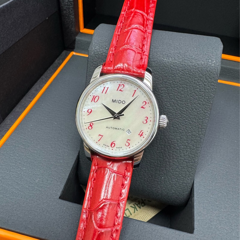 mido 瑞士錶 機械錶 迷你尺寸 紅色稀有款-3