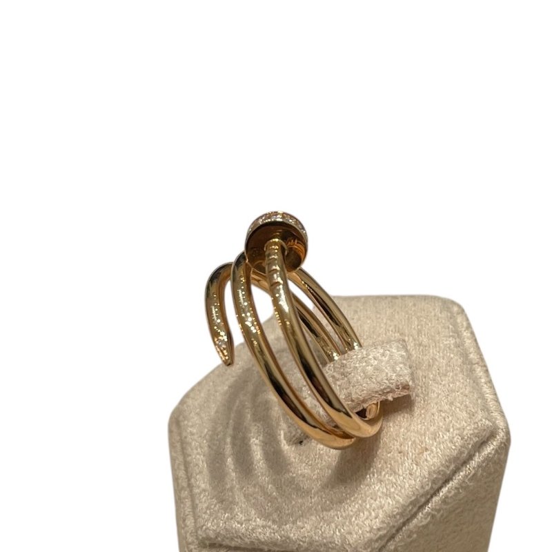 CARTIER 卡地亞 JUSTE UN CLOU 三環戒指 鑽石 K18PG 55碼-2