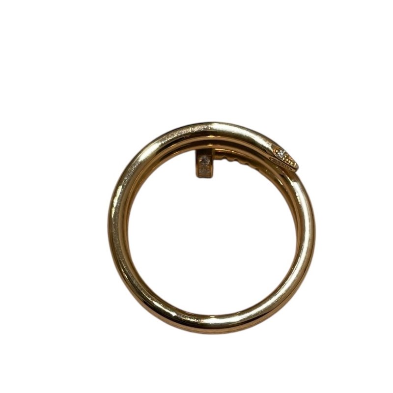 CARTIER 卡地亞 JUSTE UN CLOU 三環戒指 鑽石 K18PG 55碼-7