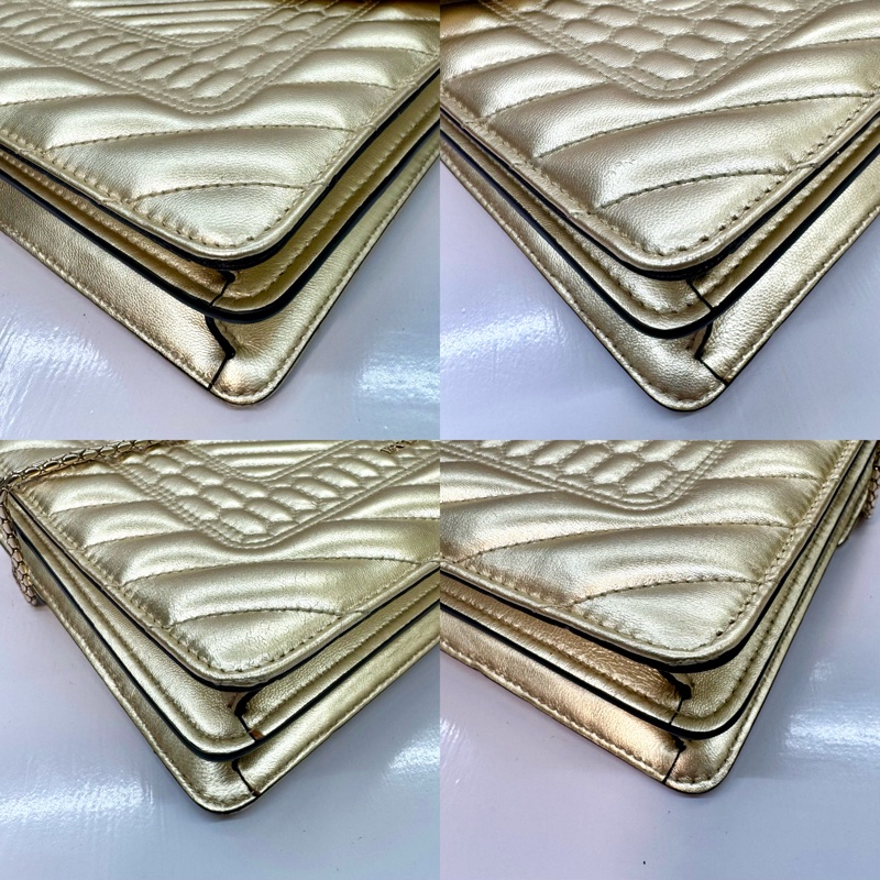 寶格麗 靈蛇系列金色鏈條肩背包-4