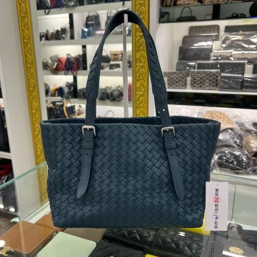 東區正精品㊣Bottega Veneta BV 藍綠色全皮編織手提包肩背包 RZ4274-0