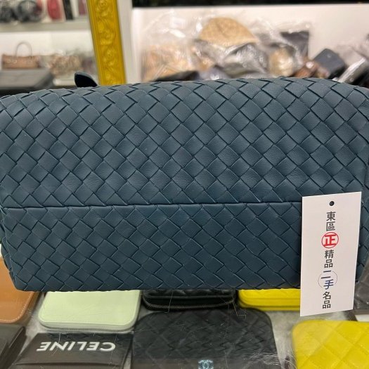 東區正精品㊣Bottega Veneta BV 藍綠色全皮編織手提包肩背包 RZ4274-5