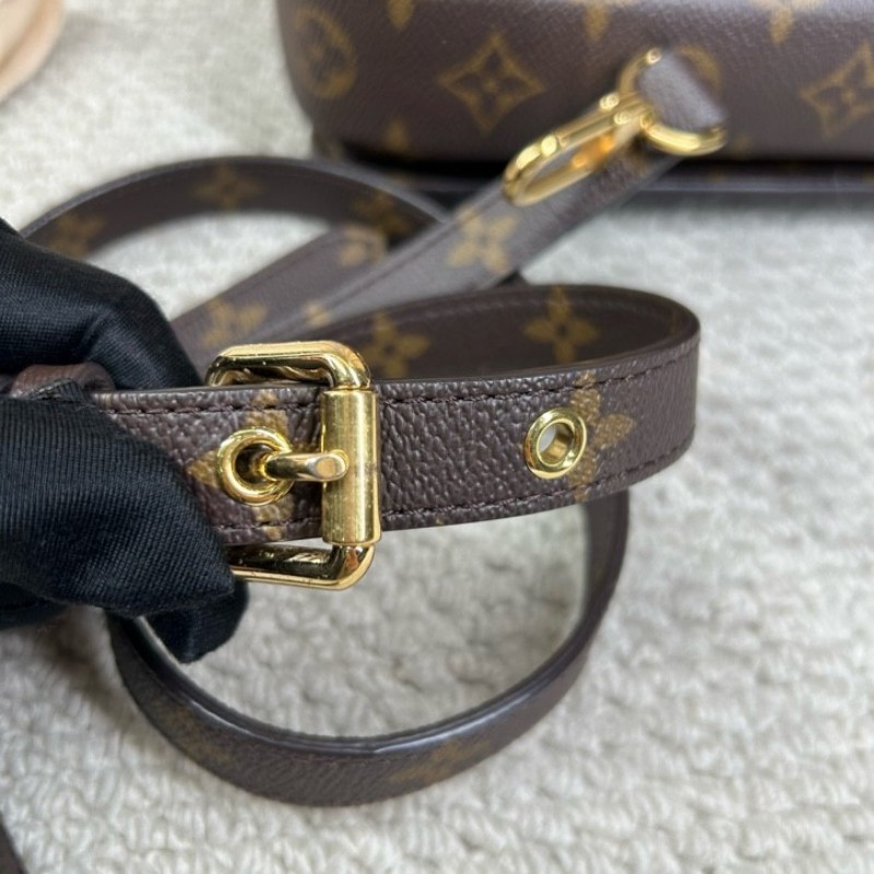 LV路易威登老花郵差包 經典Monogram配色 金色五金，肩帶可調節 單肩斜挎手提都ok 日常百搭容量實用-22