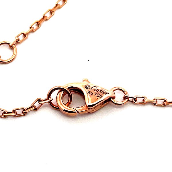 ＊奢華大道國際精品＊【J1194】CARTIER 卡地亞 DOUBLE C 18K玫瑰金鑽石手鍊 B6038000-2