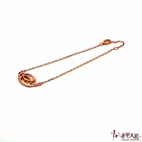＊奢華大道國際精品＊【J1194】CARTIER 卡地亞 DOUBLE C 18K玫瑰金鑽石手鍊 B6038000