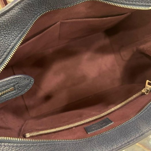 東區正精品㊣LV LOUIS VUITTON M54842 藍色全皮拼酒紅色雙色手提包肩背包 RZ4273-4