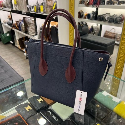 東區正精品㊣LV LOUIS VUITTON M54842 藍色全皮拼酒紅色雙色手提包肩背包 RZ4273-6