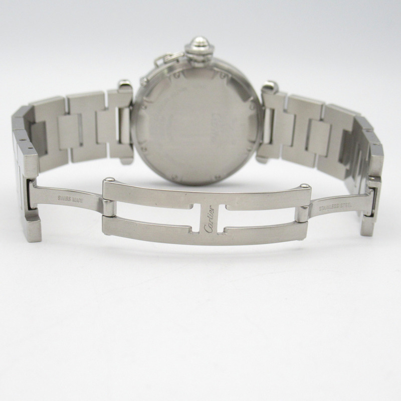 白色錶盤 不鏽鋼 Pasha C Big Date 腕錶【Cartier 卡地亞】 W31055M7-3