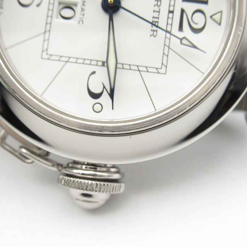 白色錶盤 不鏽鋼 Pasha C Big Date 腕錶【Cartier 卡地亞】 W31055M7-10
