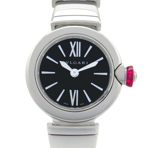 黒色錶盤 不鏽鋼 Lvcea 腕錶【BVLGARI 寶格麗】 LU23S