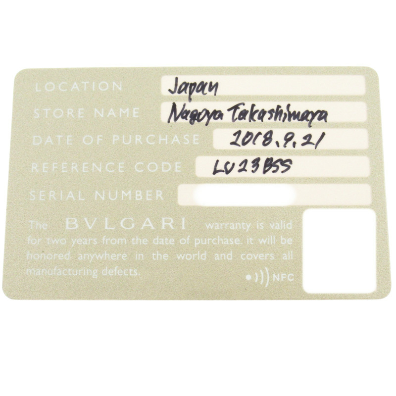 黒色錶盤 不鏽鋼 Lvcea 腕錶【BVLGARI 寶格麗】 LU23S-9