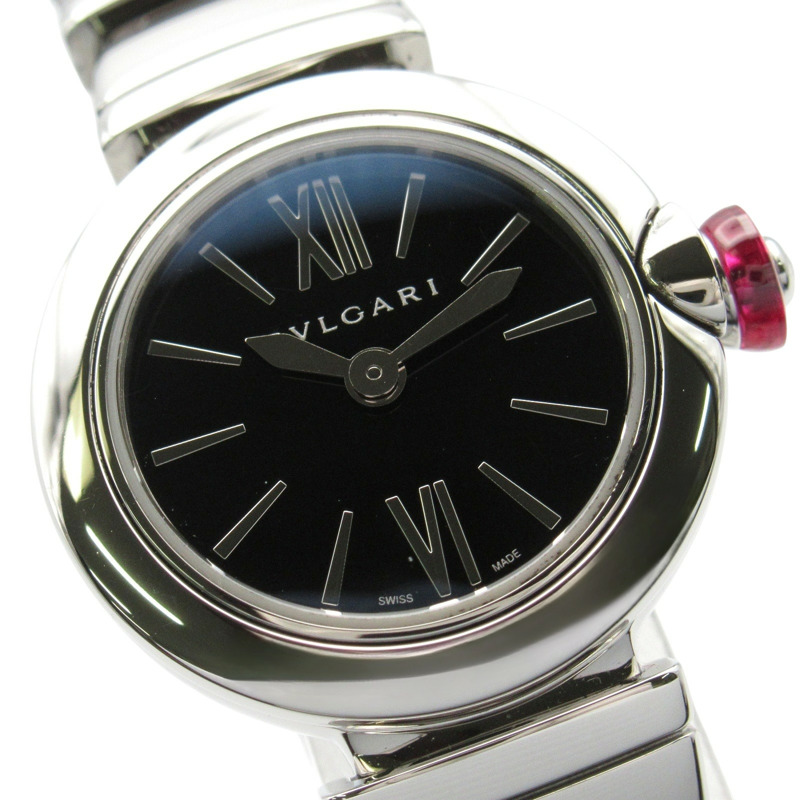 黒色錶盤 不鏽鋼 Lvcea 腕錶【BVLGARI 寶格麗】 LU23S-11