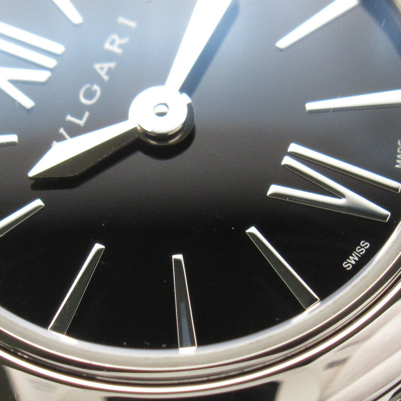 黒色錶盤 不鏽鋼 Lvcea 腕錶【BVLGARI 寶格麗】 LU23S-12