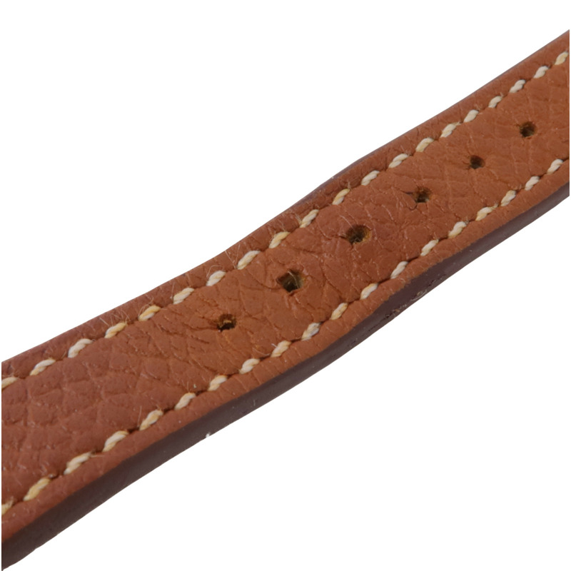 白色錶盤 棕色皮帶 Heure H 腕錶【HERMES 愛馬仕】 HH1.110-11