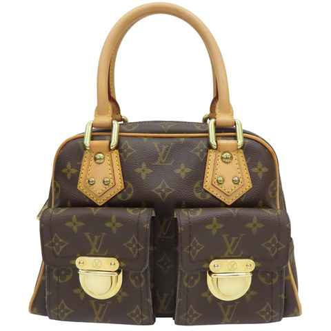 原花 帆布 Manhattan PM 手提包【LOUIS VUITTON LV 路易威登】 M40026