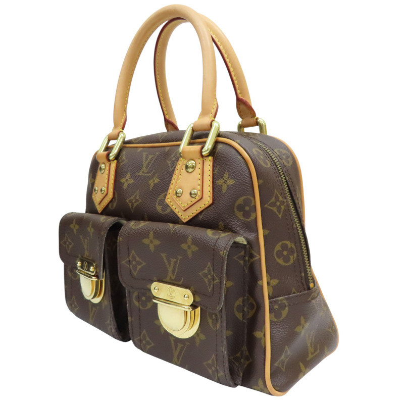 原花 帆布 Manhattan PM 手提包【LOUIS VUITTON LV 路易威登】 M40026-2