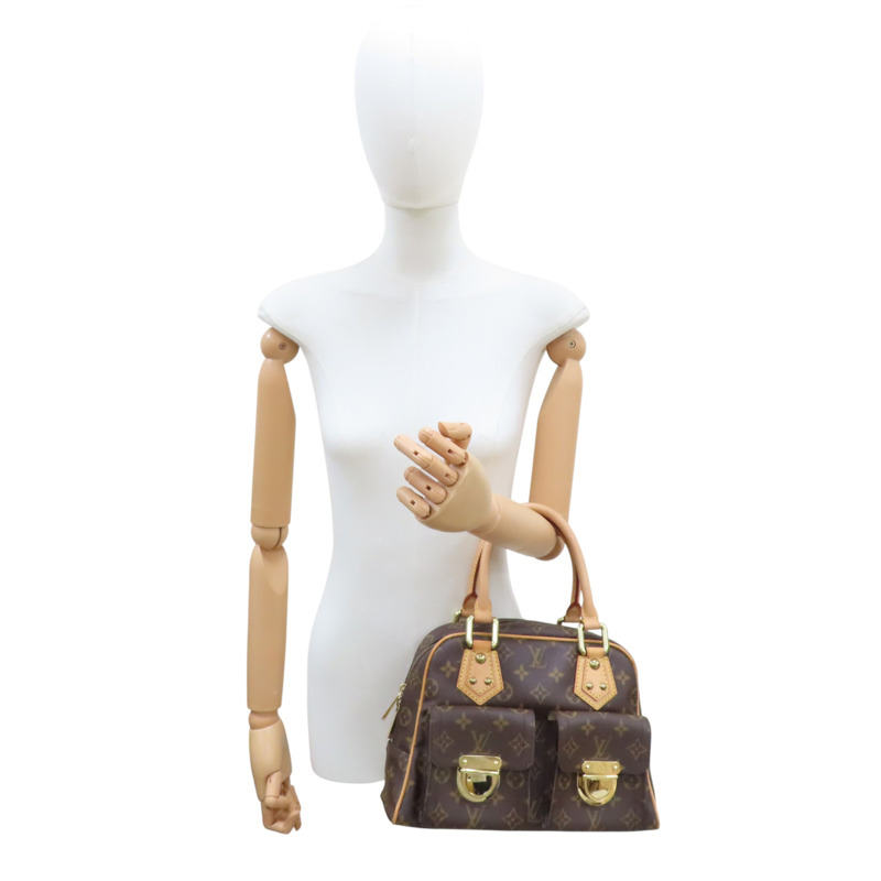 原花 帆布 Manhattan PM 手提包【LOUIS VUITTON LV 路易威登】 M40026-10