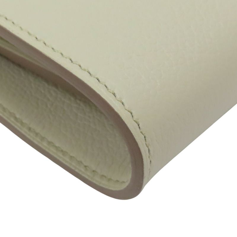 奶油白 Evercolor牛皮 Kelly To Go Wallet 肩背包 W刻 金扣【HERMES 愛馬仕】-9