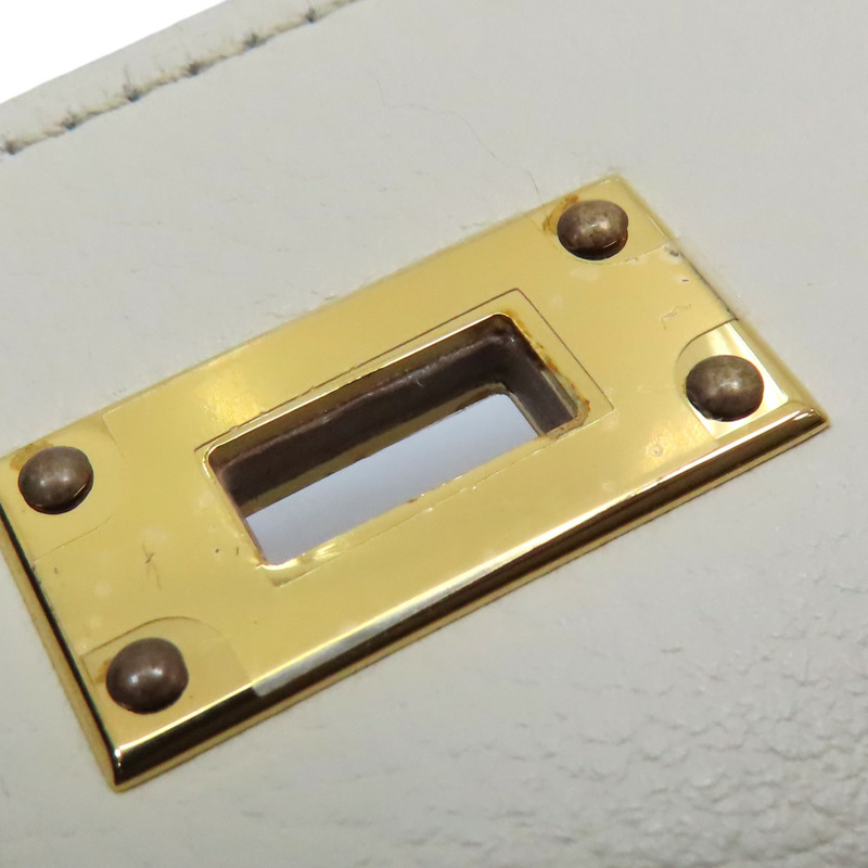 奶油白 Evercolor牛皮 Kelly To Go Wallet 肩背包 W刻 金扣【HERMES 愛馬仕】-13