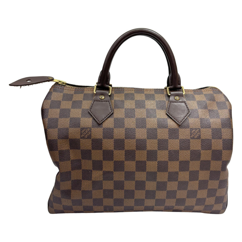 棕色 棋盤格 帆布 Speedy 30 波士頓包 手提包【LOUIS VUITTON LV 路易威登】 N41364-2